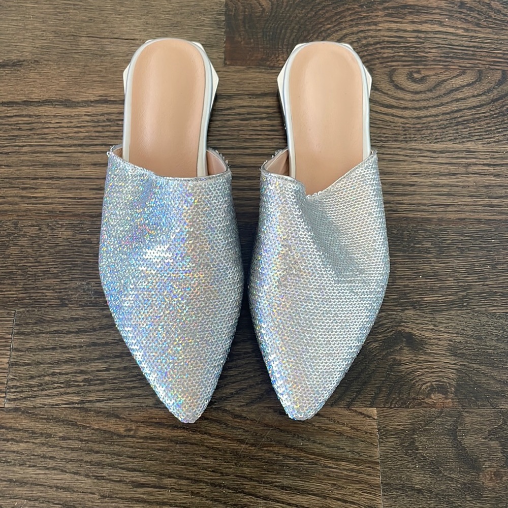 Pointed toe slip on shoes